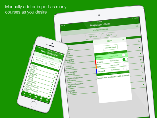 attendance-tracker screenshot
