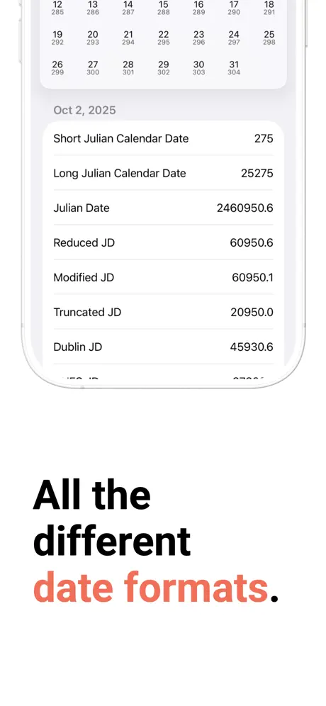 Julian Calendar Screenshot 2