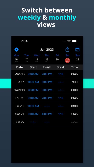 Work Hours Calculator Screenshot 2