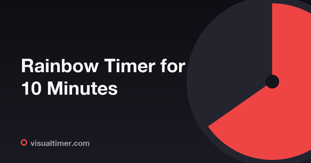 Rainbow Timer for 10 Minutes | VisualTimer