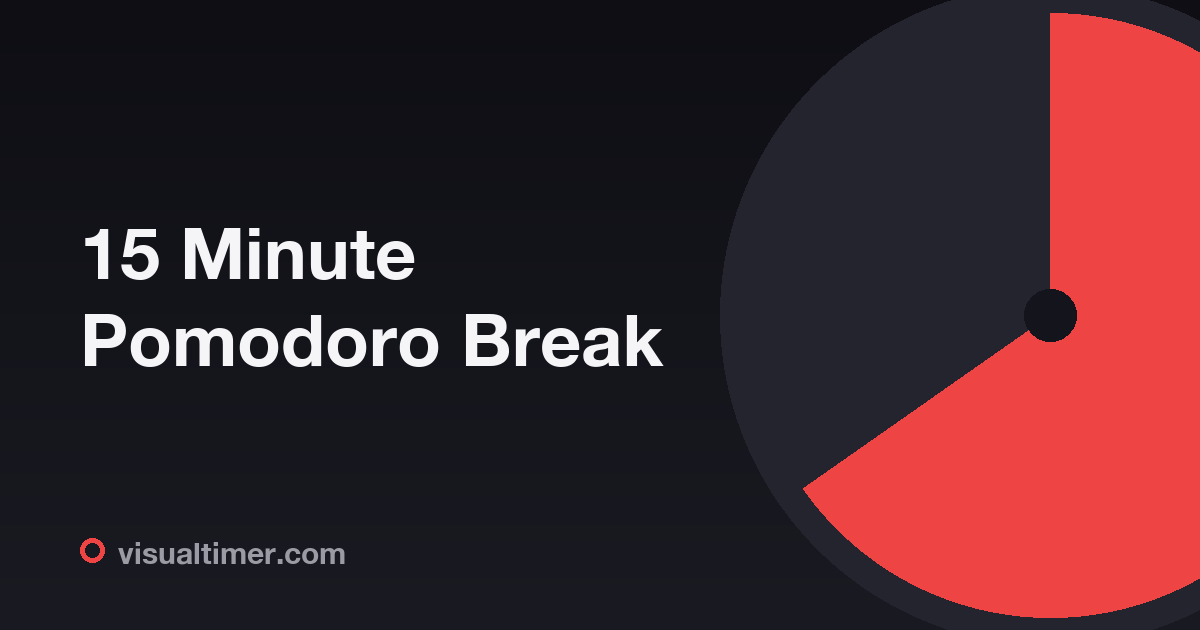 15 Minute Pomodoro Break | VisualTimer
