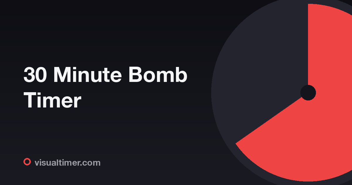 30 Minute Bomb Timer - Ticking Countdown with BOOM