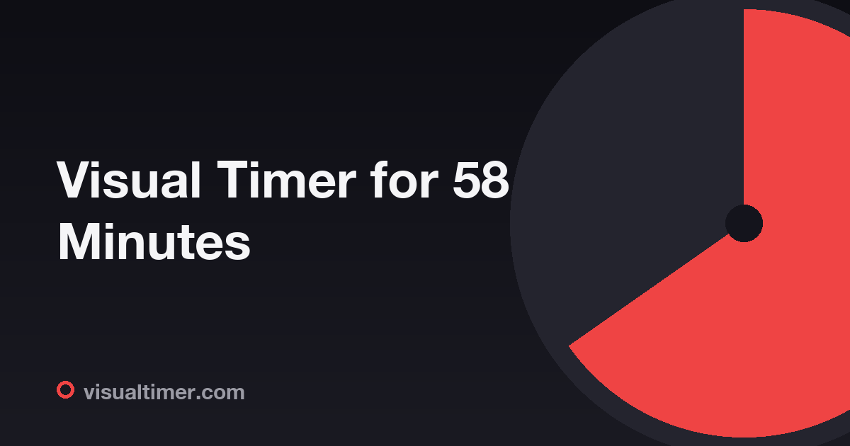 Visual Timer for 58 Minutes | VisualTimer