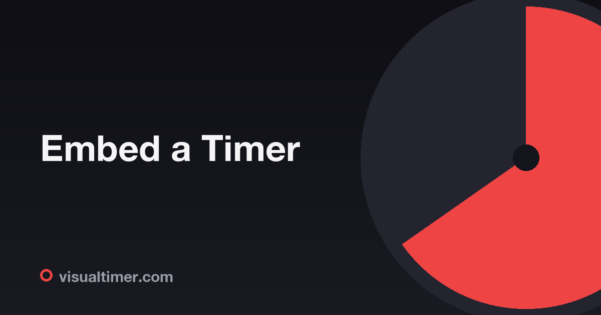 Embed a Timer - Free Timer Widget for Your Website or Classroom