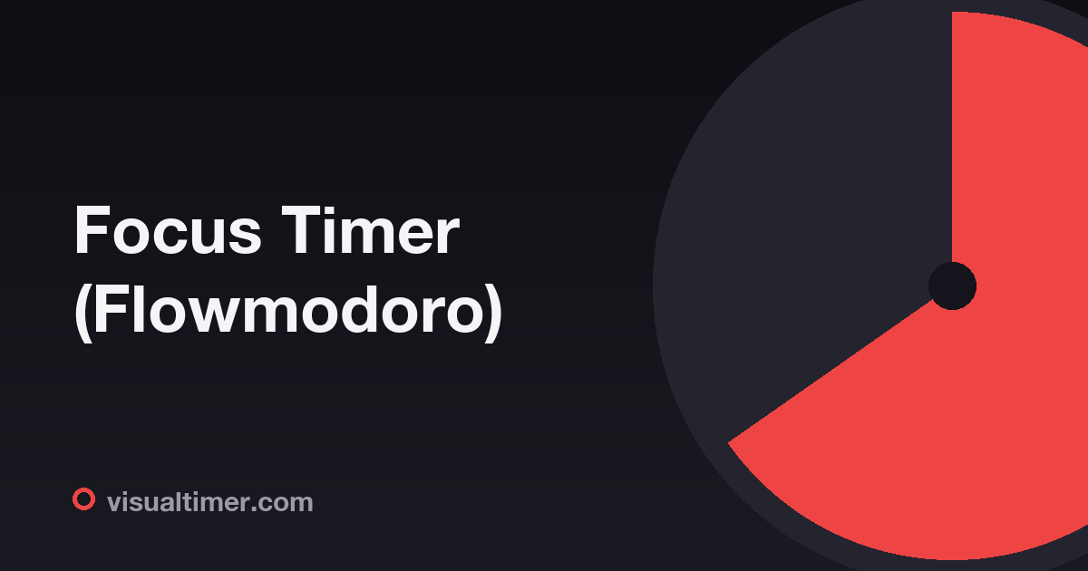 Focus Timer (Flowmodoro) - Flow-State Work Timer with Adaptive Breaks