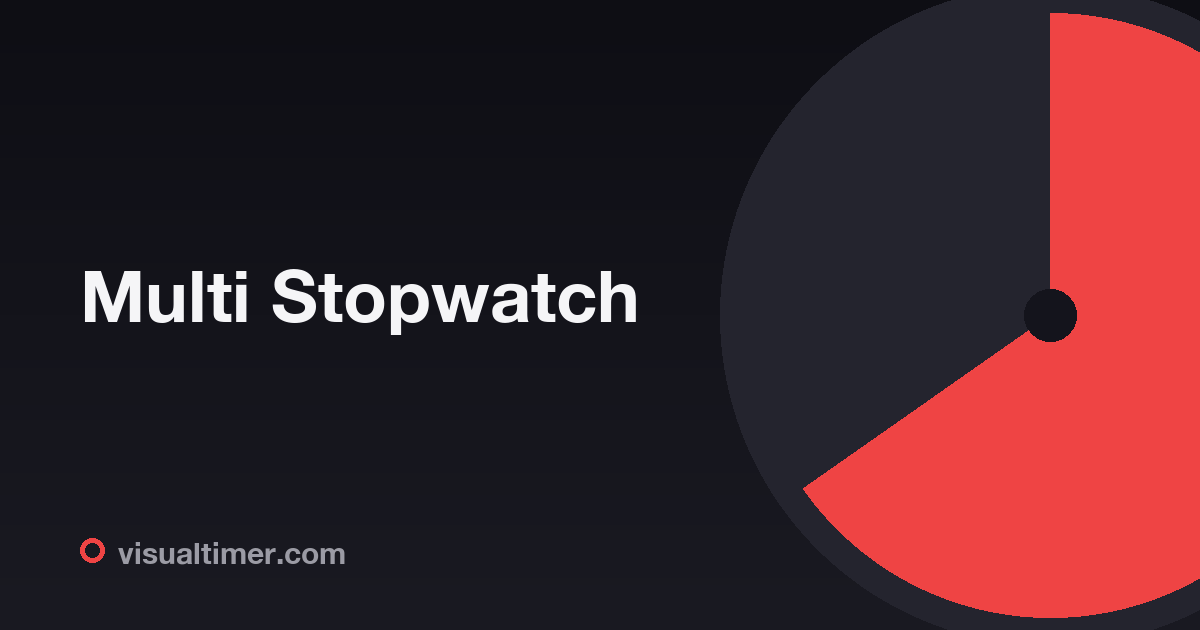 Multi Stopwatch - Time Multiple Participants Simultaneously