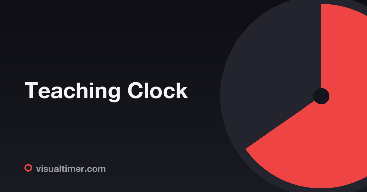 Teaching Clock - Interactive Analog Clock for Learning to Tell Time